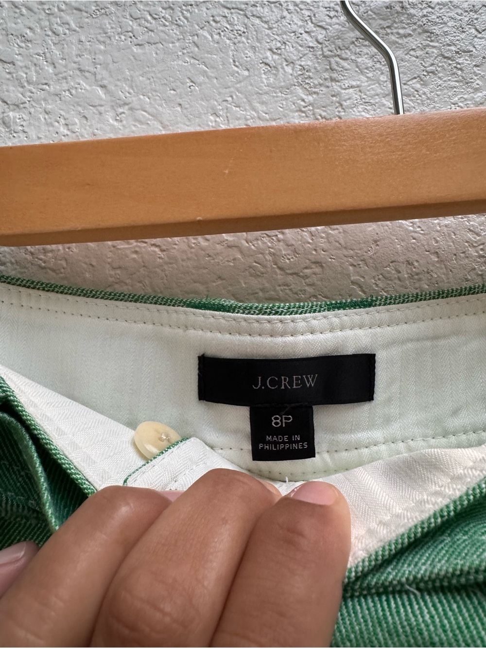 J. Crew Mint Green W/ Tie-Waist Button-Front Pencil Skirtt Linen Blend Casual 8P - Picture 5 of 13